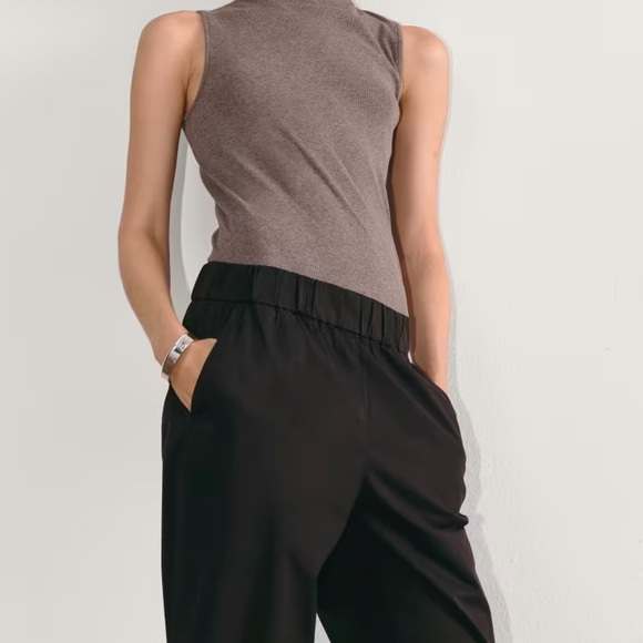 Everlane The Easy Pant Straight Pant Cotton Pull On Elastic Waist Women's Small - Picture 3 of 13